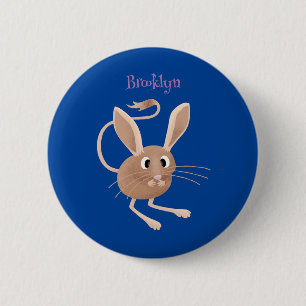 Macaron Rond 5 Cm Illustration de jerboa aux longues oreilles