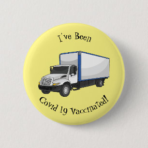 Macaron Rond 5 Cm Illustration de la caricature du camion-boîte