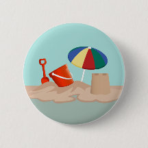 Illustration de la scène de la plage de Bucket et