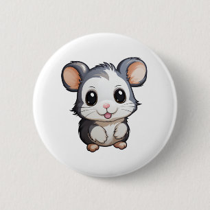 Macaron Rond 5 Cm Illustration de la souris de dessin