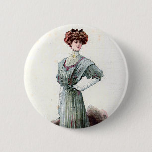 Macaron Rond 5 Cm Illustration de mode féminine vintage 1907