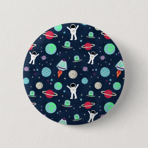 Macaron Rond 5 Cm illustration de motif spatial