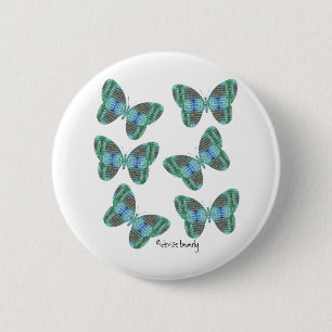 Macaron Rond 5 Cm Illustration de papillon à bijoux