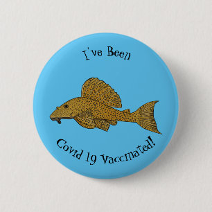 Macaron Rond 5 Cm Illustration de poisson Pleco