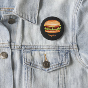 Macaron Rond 5 Cm Illustration de restauration rapide Hamburger avec