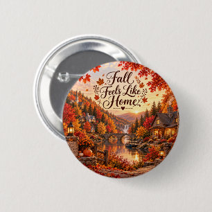 Macaron Rond 5 Cm Illustration de sentiments rustiques d'automne com