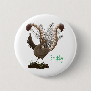 Macaron Rond 5 Cm Illustration de superbe et superbe lyrebird