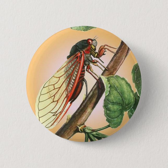 Macaron Rond 5 Cm Illustration des insectes du Canada (Devant)