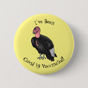 Macaron Rond 5 Cm Illustration d'oiseau condor de Californie