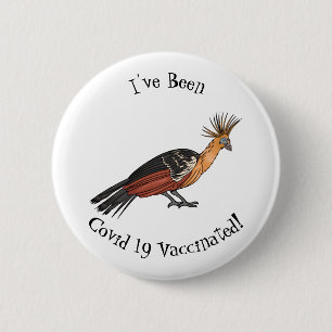 Macaron Rond 5 Cm Illustration d'oiseau Hoatzin 