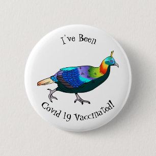 Macaron Rond 5 Cm Illustration d'oiseau monal himalayen