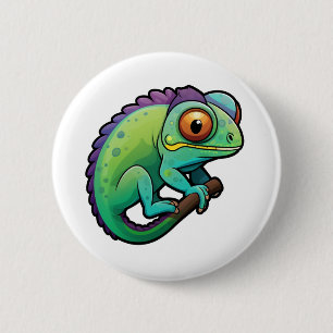 Macaron Rond 5 Cm Illustration du caméléon de dessin
