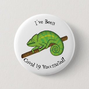 Macaron Rond 5 Cm Illustration du caméléon de la parson