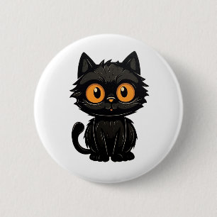 Macaron Rond 5 Cm Illustration du chat de dessin