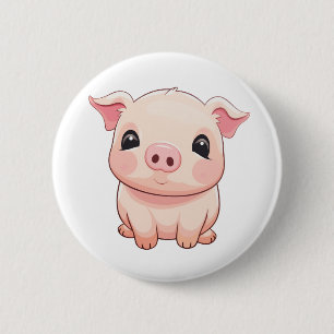 Macaron Rond 5 Cm Illustration du cochon de dessin