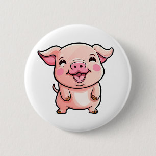 Macaron Rond 5 Cm Illustration du cochon de dessin