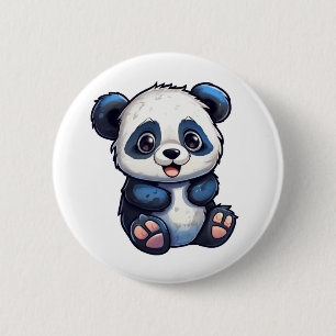 Macaron Rond 5 Cm Illustration du panda de dessin
