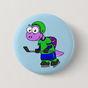 Macaron Rond 5 Cm Illustration D'Un Joueur De Spinosaurus.