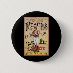 Macaron Rond 5 Cm Illustration vintage baseball, couverture du guide