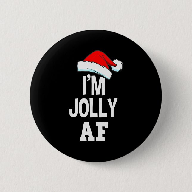 Macaron Rond 5 Cm I'm Jolly Af Pajama, Christmas Adult Naughty Sweat (Devant)