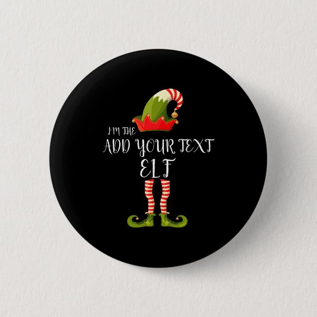 Macaron Rond 5 Cm Im The Elf Add Your Text Christmas  (Devant)
