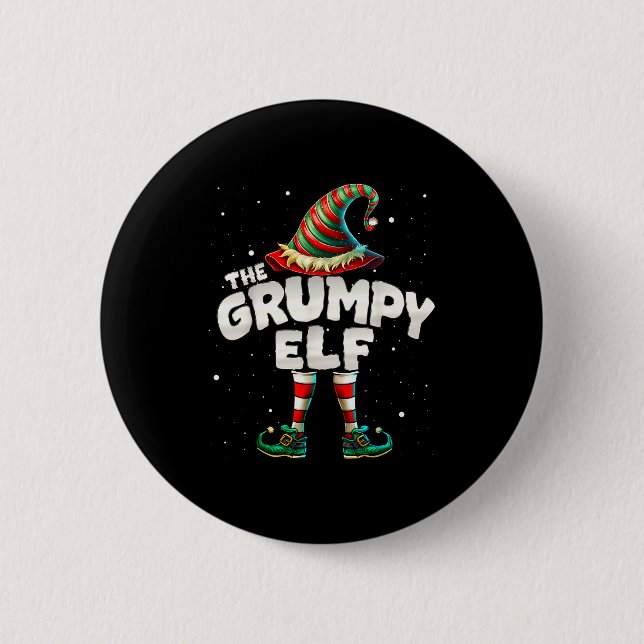 Macaron Rond 5 Cm I'm The Mpy Elf Family Matching Group Christmas  (Devant)