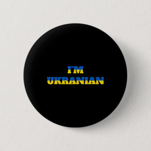 Macaron Rond 5 Cm I'm Ukrainian Zelensky Ukraine Patriotic Proud Ukr