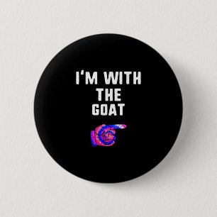Macaron Rond 5 Cm I'm With Goat Tie Dye Halloween Matching