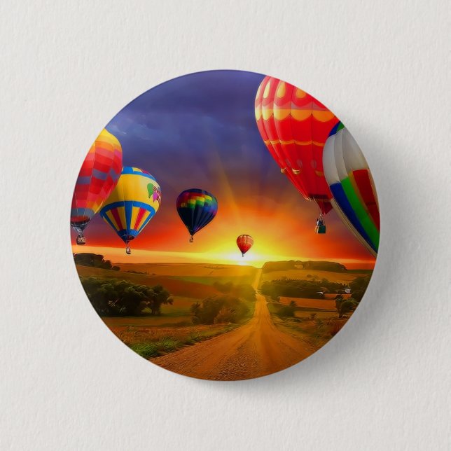 Macaron Rond 5 Cm image chaude de ballon à air (Devant)