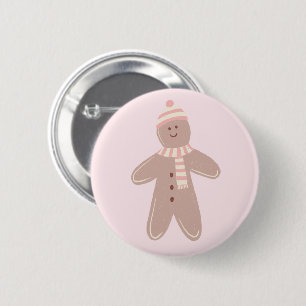 Macaron Rond 5 Cm Image de l'homme en pain d'épices rose mou