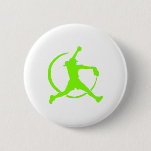 Macaron Rond 5 Cm Image " du BASE-BALL RAPIDE du LANCEMENT" de la
