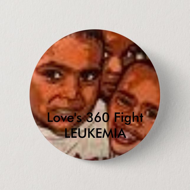 Macaron Rond 5 Cm images, LEUCÉMIE du combat de l'amour 360 (Devant)