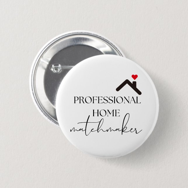 Macaron Rond 5 Cm Immobilier Home Matchmaker Promotionnels (Devant & derrière)
