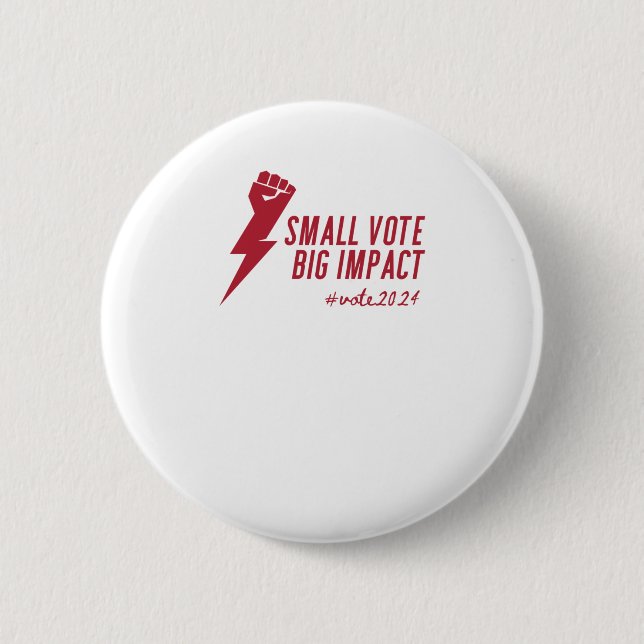 Macaron Rond 5 Cm Impact considérable des petits votes - Élections a (Devant)