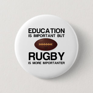 MACARON ROND 5 CM IMPORTANTE IMPORTANTE RUGBY DE L'ÉDUCATION