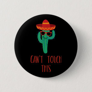 Macaron Rond 5 Cm Impossible de toucher ce cactus
