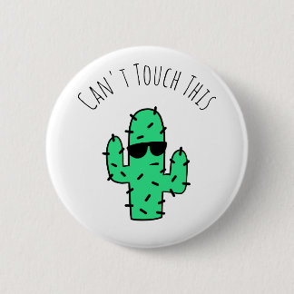 Macaron Rond 5 Cm Impossible de toucher ce Cool Cactus
