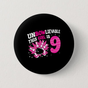 Macaron Rond 5 Cm Impraticable Cette Fille Est 9 Bowling 9e Annivers