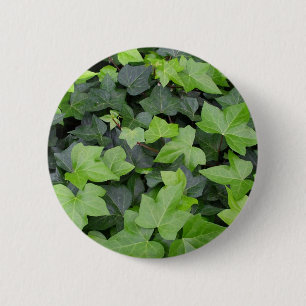 Macaron Rond 5 Cm Impression botanique verte Ivy