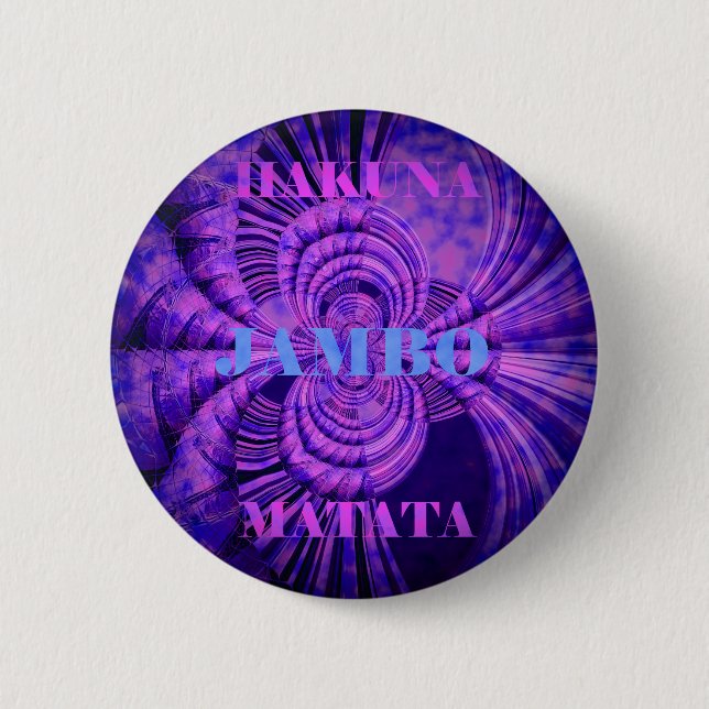 Macaron Rond 5 Cm Impression d'art Cosmic Hakuna (Devant)