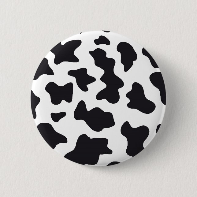Macaron Rond 5 Cm Impression de la vache (Devant)