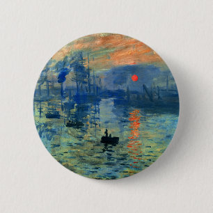 Macaron Rond 5 Cm Impression lever du soleil, Soleil Levant, Claude