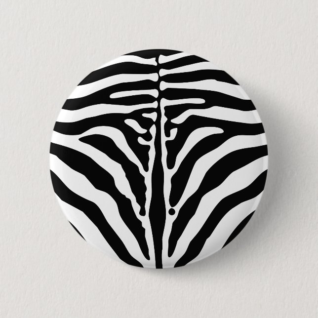 Macaron Rond 5 Cm Impression Zebra (Devant)