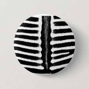 Macaron Rond 5 Cm Impression zèbre (noir)