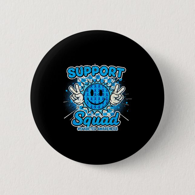 Macaron Rond 5 Cm In November We Wear Blue Diabetes Awareness Suprt  (Devant)