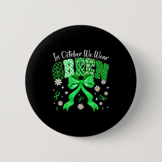 Macaron Rond 5 Cm In October We Wear Green For Dwarfism Awareness Gi