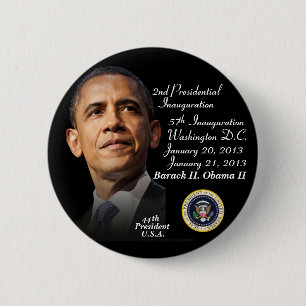 Macaron Rond 5 Cm Inauguration 1-21-2013 du président Barack Obama I