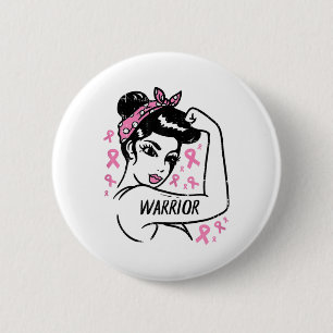 Macaron Rond 5 Cm Incassable Ruban rose Cancer du sein Gi de sensibi