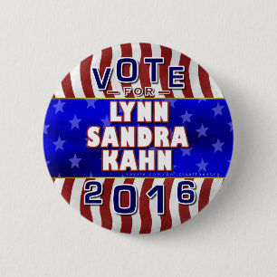 Macaron Rond 5 Cm Indépendant 2016 de président élection de Lynn S