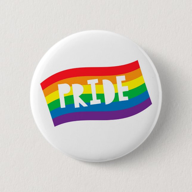 Macaron Rond 5 Cm Indicateur Rainbow de Pride (Devant)